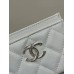 Chanel wallet card holder  white caviar