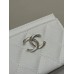 Chanel wallet card holder  white caviar