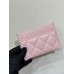 Chanel wallet card holder  pink caviar