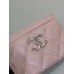 Chanel wallet card holder  pink caviar