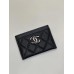 Chanel wallet card holder  black caviar