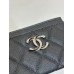 Chanel wallet card holder  black caviar