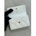 Chanel wallet card holder  white caviar 11-8.5-3cm