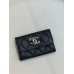 Chanel wallet card holder  black caviar 11-8.5-3cm