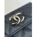 Chanel wallet card holder  black caviar 11-8.5-3cm