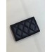 Chanel wallet card holder  black caviar 11-8.5-3cm