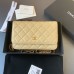 Chanel WOC w19.5×h10.5×d2cm beige WOC 