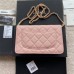 Chanel wallet w19.5×h10.5×d2cm pink WOC 