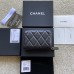 Chanel wallet black lambskin W11×H7.5×2cm