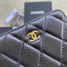 Chanel wallet black lambskin W11×H7.5×2cm