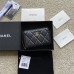 Chanel wallet black lambskin W11×H7.5×2cm