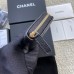 Chanel wallet black gold W11×H7.5×2cm caviar