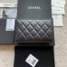 Chanel wallet black w15×h10×d2.5 lambskin