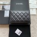 Chanel wallet black w15×h10×d2.5 lambskin