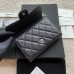 Chanel wallet black w15×h10×d2.5 caviar