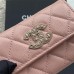 Chanel wallet pink w15×h10×d2.5 lambskin