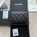 Chanel wallet black w15×h10×d2.5 caviar