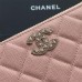 Chanel wallet pink w19.5×h10.5×d2cm caviar