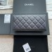 Chanel wallet caviar w19.5×h10.5×d2cm black