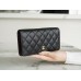 Chanel wallet black 9.5x3x18cm