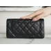 Chanel wallet black 9.5x3x18cm