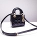 Dior lady doir bag 17cm 3 block patent leather champhgne gold