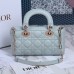 Dior Lady D-joy lambskin blue 22.5*6*11.5cm medium