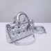 Dior Lady D-Joy calf skin silver 22.5*12*6cm medium