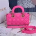 Dior Lady D-Joy lambskin pink 22.5*12*6cm medium