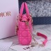 Dior Lady D-Joy lambskin pink 22.5*12*6cm medium