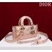 Dior Lady D-Joy lambskin pink 22.5*12*6cm medium