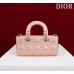 Dior Lady D-Joy lambskin pink 22.5*12*6cm medium