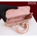 Dior Lady D-Joy lambskin pink 22.5*12*6cm medium