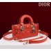 Dior Lady D-Joy lambskin red 22.5*12*6cm medium