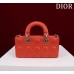 Dior Lady D-Joy lambskin red 22.5*12*6cm medium