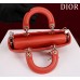 Dior Lady D-Joy lambskin red 22.5*12*6cm medium