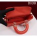 Dior Lady D-Joy lambskin red 22.5*12*6cm medium