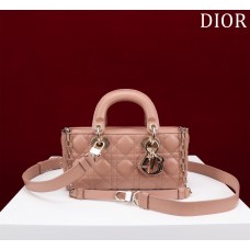 Dior Lady D-Joy lambskin pink 22.5*12*6cm medium