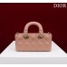 Dior Lady D-Joy lambskin pink 22.5*12*6cm medium