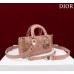 Dior Lady D-Joy lambskin pink 22.5*12*6cm medium