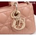 Dior Lady D-Joy lambskin pink 22.5*12*6cm medium