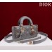 Dior Lady D-Joy lambskin grey 22.5*12*6cm medium