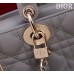 Dior Lady D-Joy lambskin grey 22.5*12*6cm medium