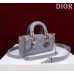 Dior Lady D-Joy lambskin grey 22.5*12*6cm medium