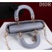 Dior Lady D-Joy lambskin grey 22.5*12*6cm medium