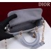 Dior Lady D-Joy lambskin grey 22.5*12*6cm medium