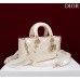 Dior Lady D-Joy patent white 22.5*12*6cm medium