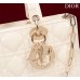 Dior Lady D-Joy patent white 22.5*12*6cm medium