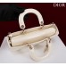 Dior Lady D-Joy patent white 22.5*12*6cm medium