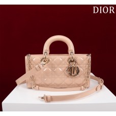 Dior Lady D-Joy patent pink 22.5*12*6cm medium